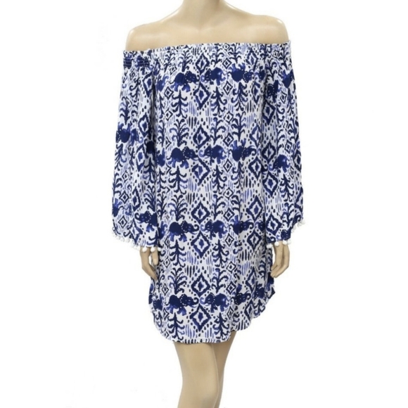 Lilly Pulitzer Nita Off-the-Shoulder Dress Cover Up - Picture 14 of 14